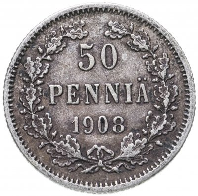 купить 50 пенни (pennia) 1908 L