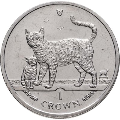 купить Остров Мэн 1 крона (crown) 2002 Кошки - Бенгальская кошка