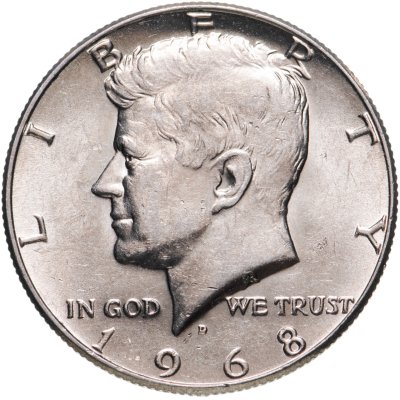 купить США 50 центов (1/2 доллара, half dollar) 1968 "Kennedy Half Dollar (Кеннеди)", знак монетного двора "D" - Денвер