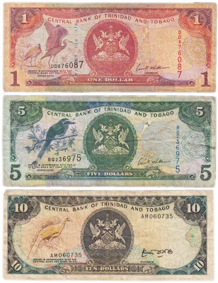 купить Тринидад и Тобаго набор из 3 банкнот 1, 5, 10 долларов 2002-2006 (2007)