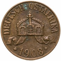 купить Германская Восточная Африка 1 геллер 1908 "J"