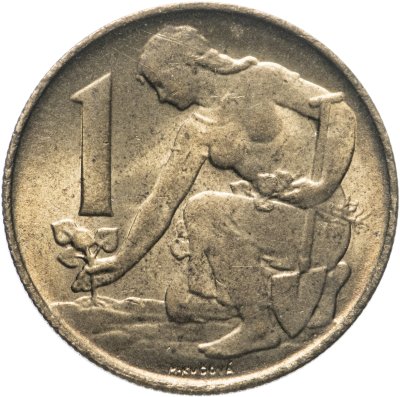 купить Чехословакия 1 крона (crown) 1992