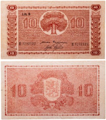 купить Финляндия 10 марок 1945