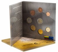 Купить Литва годовой набор евро 2015 BU (8 монет в офицальном буклете)