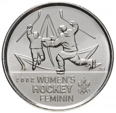 купить Канада 25 центов (cents) 2009 "Победа женской сборной по хоккею на олимпиаде Солт-Лейк-Сити 2002"