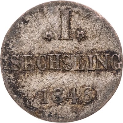 купить Германия, Гамбург 1 Сехслинг 1846