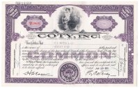 купить Акция США COTY INC., 1939- 1959 гг.