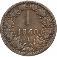 Купить Австрия 1 крейцер 1860, А