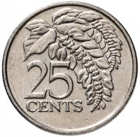 купить Тринидад и Тобаго 25 центов (cents) 1976-2017, случайная дата
