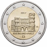 Купить Германия 2 евро (euro) 2017 "F" "Федеральные земли Германии - Порта Нигра, Рейнланд-Пфальц"