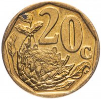 купить ЮАР 20 центов (cents) 2002-2019, случайная дата