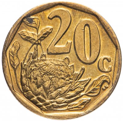 купить ЮАР 20 центов (cents) 2002-2019, случайная дата