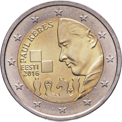 купить Эстония 2 евро 2016 "Пауль Керес"