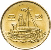 Купить Южная Корея 5 вон (won) 1983