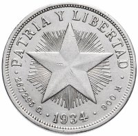 Купить Куба 1 песо (peso) 1934