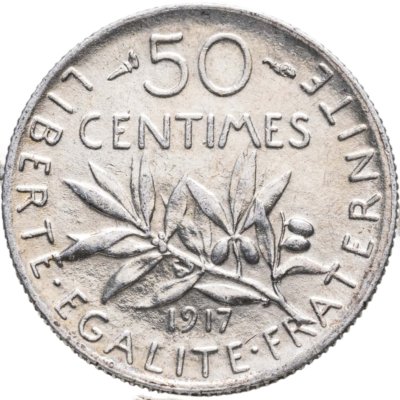 купить Франция 50 сантимов (centimes) 1917