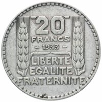 купить Франция 20 франков (francs) 1933