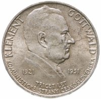 купить Чехословакия 100 крон 1951 "30-летие Коммунистической партии Чехословакии. Клемент Готвальд"