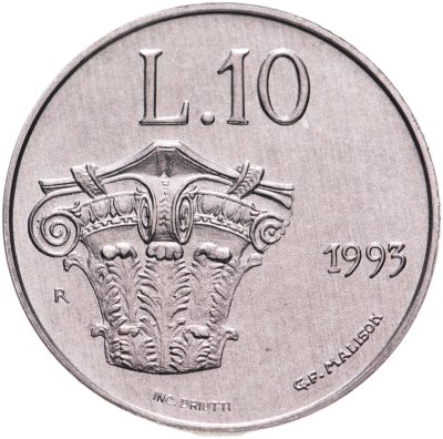 купить Сан-Марино 10 лир (lire) 1993
