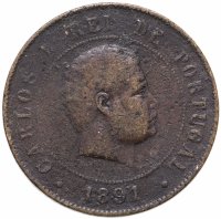 купить Португалия 20 рейс (reis) 1891 A