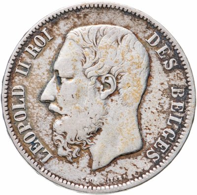 купить Бельгия 5 франков 1869 "Леопольд II"