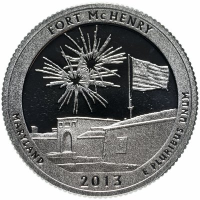 купить США 25 центов (квотер, 1/4 доллара, quarter dollar) 2013 S Proof Национальный памятник Форт Мак-Генри