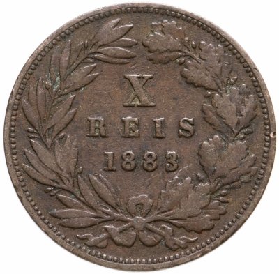 купить Португалия 10 рейс (reis) 1883