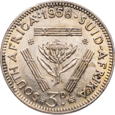купить ЮАР 3 пенса 1958