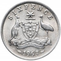 Купить Австралия 6 пенсов (pence) 1963