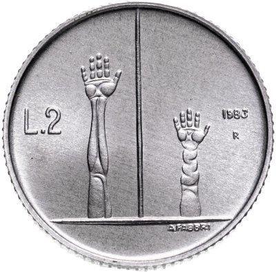купить Сан-Марино 2 лиры (lire) 1983 "Ядерная угроза"