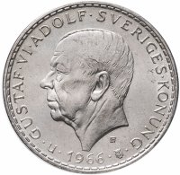 Купить Швеция 5 крон 1966 "100 лет Конституционной реформе"