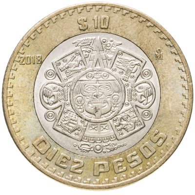 купить Мексика 10 песо (peso) 2018