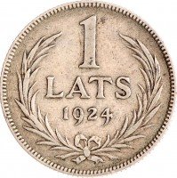 Купить Латвия 1 лат 1924 серебро 835