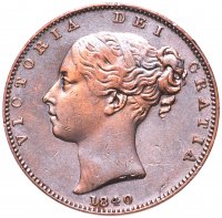 Купить Великобритания 1 фартинг (farthing) 1840