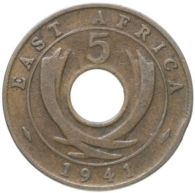 купить Британская Восточная Африка 5 центов (cents) 1941