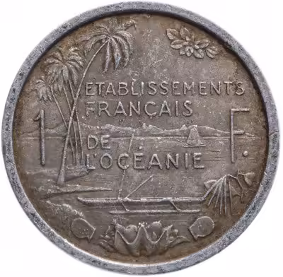 купить Французская Океания 1 франк (franc) 1949