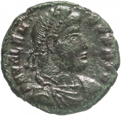 купить Римская Империя, Валент II, 364–378 гг, Нуммий (реверс: Виктория идет влево, в руках - венок и пальмовая ветвь)