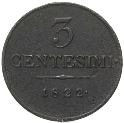 купить Ломбардия-Венеция 3 чентезимо (centesimi) 1822 M