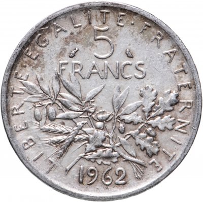 купить Франция 5 франков (francs) 1962