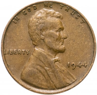 купить США 1 цент (cent) 1944 без обозначения монетного двора
