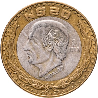 купить Мексика 20 новых песо (nuevos pesos) 1993