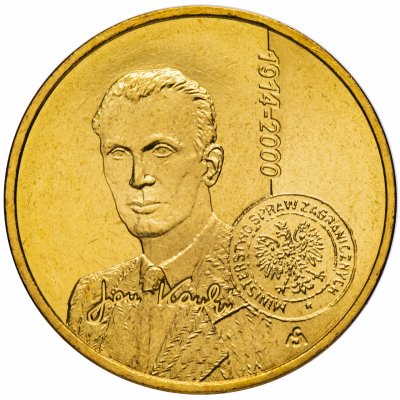купить Польша 2 злотых 2014 "100 лет со дня рождения Яна Карского"