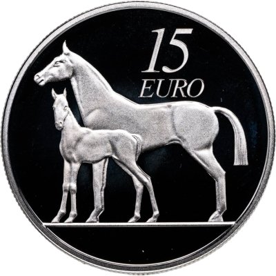 купить Ирландия 15 евро 2010 "Животные на монетах Ирландии - Лошадь" в футляре, с сертификатом