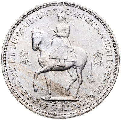 купить Великобритания 5 шиллингов 1953 "Коронация Королевы Елизаветы II" в оригинальной капсуле