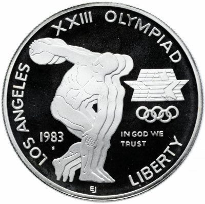 купить США 1 доллар (dollar) 1983 S Proof "XXIII летние Олимпийские Игры - Дискобол"