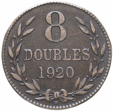 купить Остров Гернси 8 дублей (doubles) 1920 H