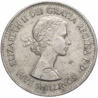 Купить Великобритания 5 шиллингов 1960 "Выставка в Нью-Йорке"