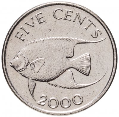 купить Бермуды 5 центов (cents) 1999-2019, случайная дата