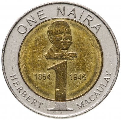 купить Нигерия 1 найра (naira) 2006 "Херберт Маколей 1864 -1946"
