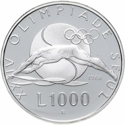 купить Сан-Марино 1000 лир (lire) 1988 "XXIV летние Олимпийские Игры, Сеул 1988"